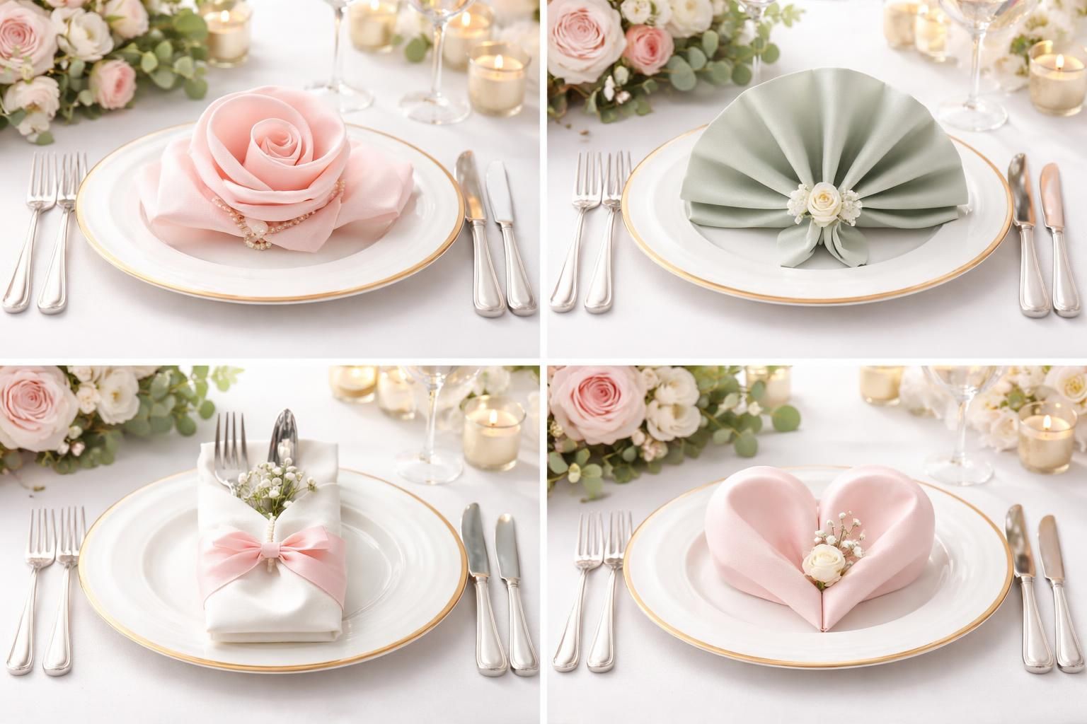 découvrez des astuces simples et élégantes pour le pliage de serviettes, parfaites pour sublimer votre décoration de mariage.