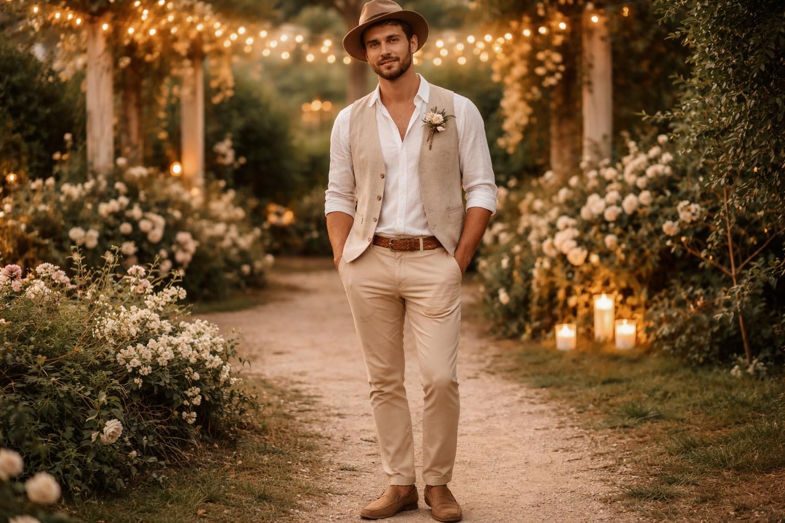 découvrez notre sélection de tenues bohèmes pour homme, parfaites pour un mariage unique et élégamment décontracté qui fera tourner toutes les têtes.