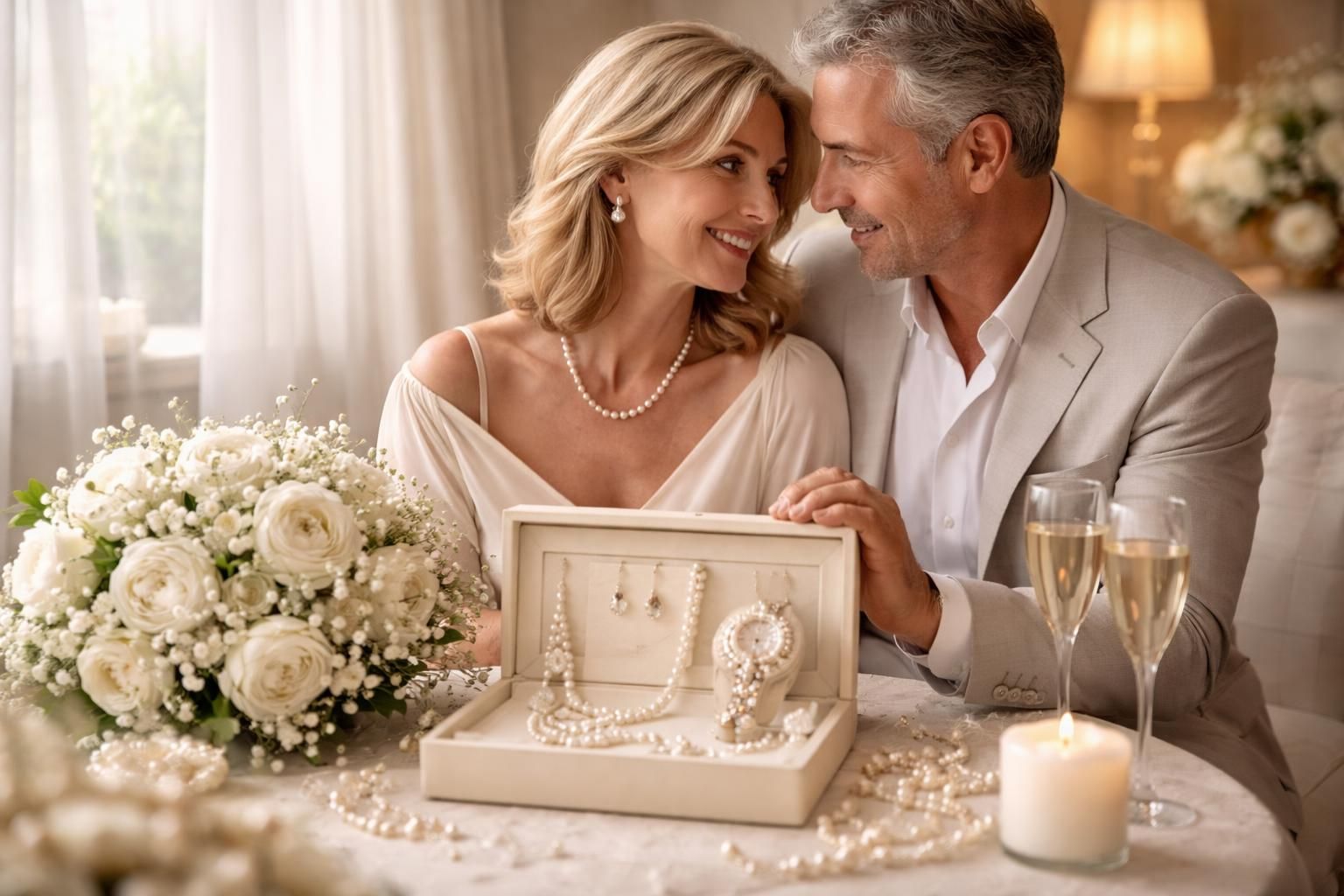 découvrez des idées cadeaux originales et raffinées pour célébrer vos noces de perles et émerveiller votre amoureux lors de cet anniversaire unique.