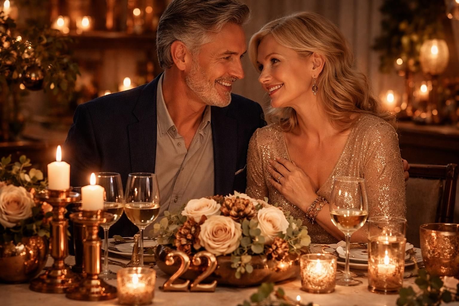 célébrez 22 ans de mariage avec les noces de bronze, une tradition riche en symboles et en émotions, reflet d'un amour solide et durable.