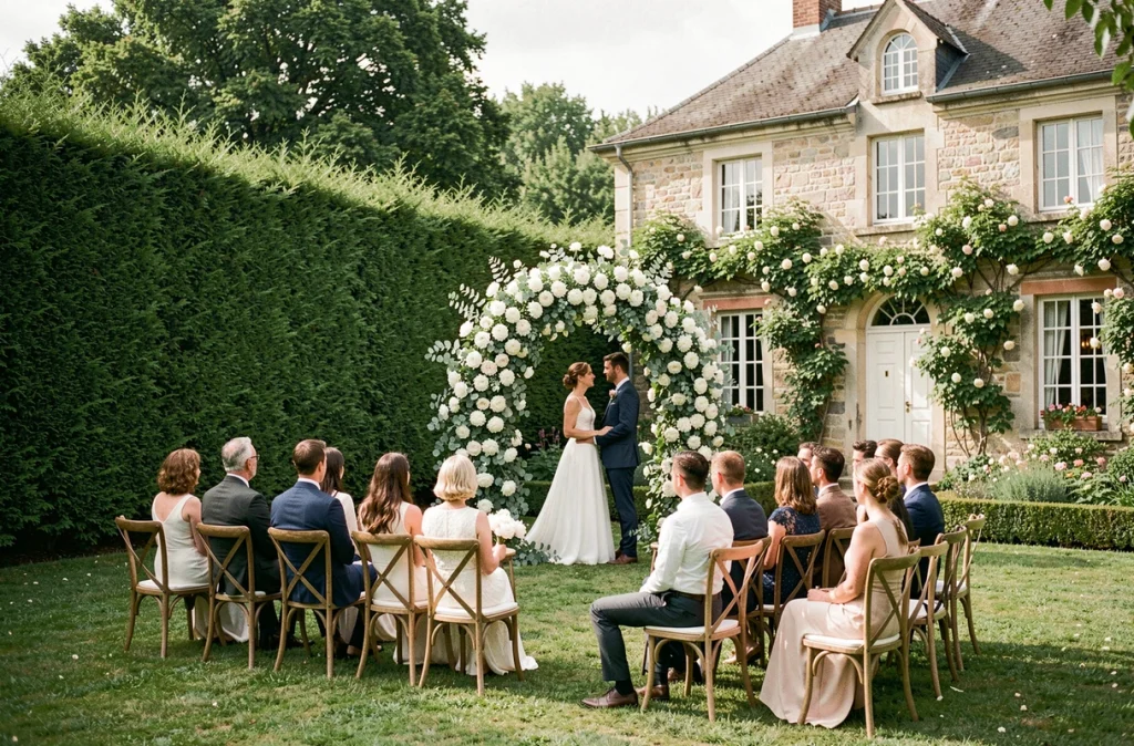 Le Clos des Monthieux, domaine intimiste en Rhône-Alpes avec cérémonie de mariage en petit comité dans un jardin privé